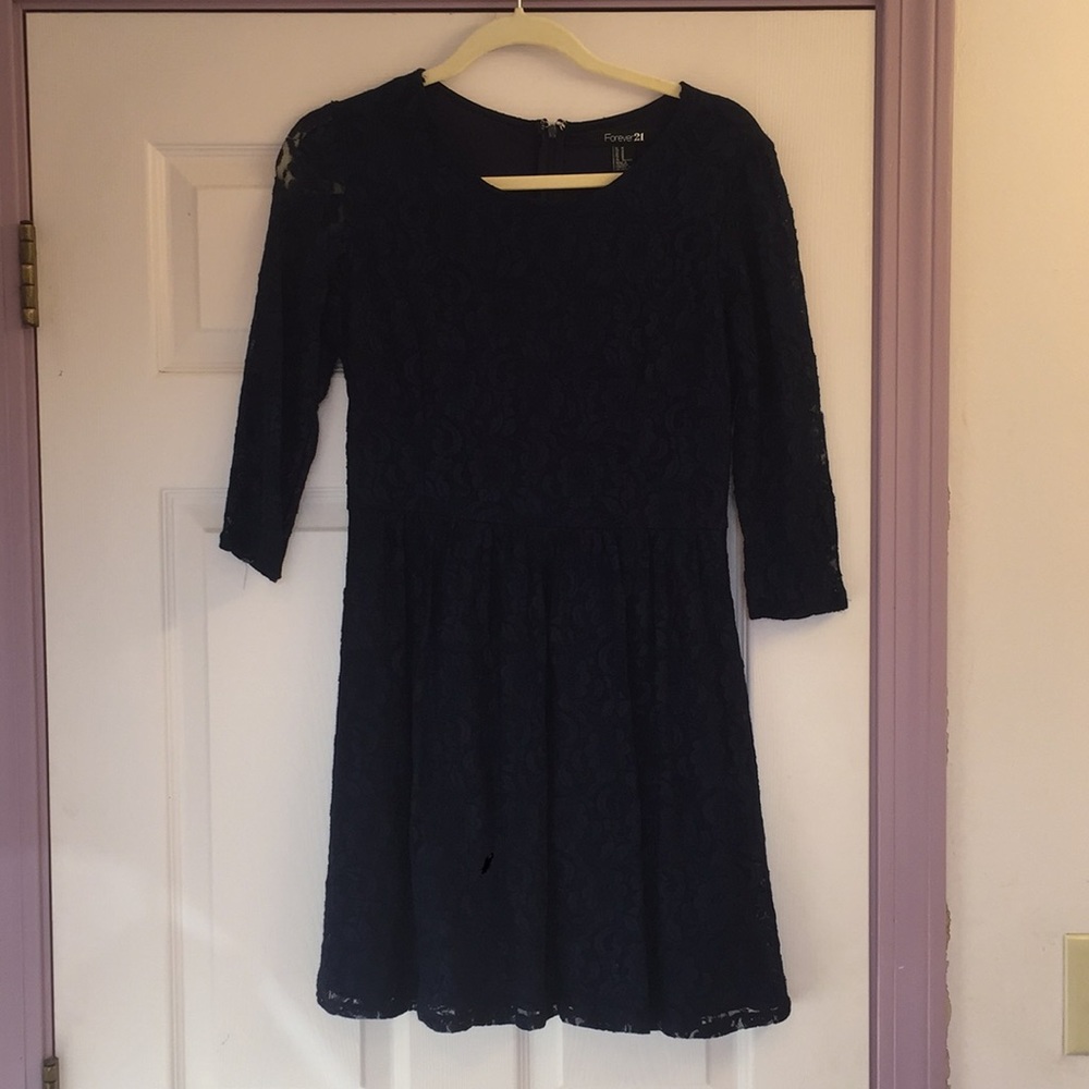 Navy blue lace dress